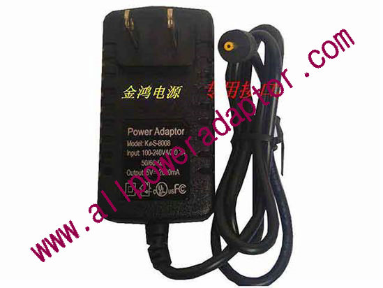 OEM Power AC Adapter - Compatible KeS-8008, 5V 2A 2.5/0.7mm, US 2-Pin, New