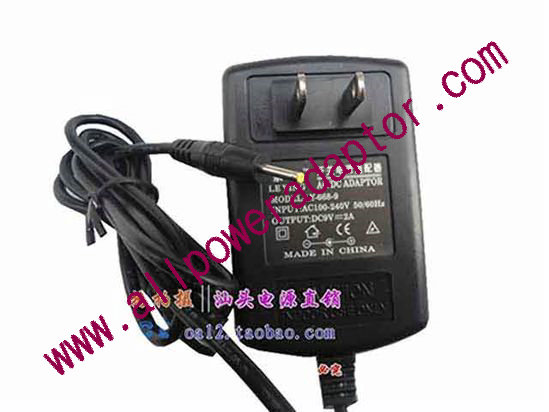OEM Power AC Adapter - Compatible LY-668-9, 9V 2A 2.5/0.7mm, US 2-Pin, New