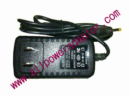 OEM Power AC Adapter - Compatible SM-0666B, 9V 2A 2.5/0.7mm, US 2-Pin, New - Click Image to Close