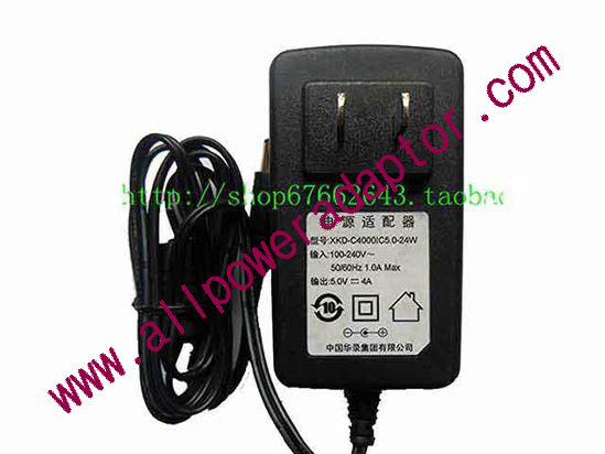 OEM Power AC Adapter - Compatible XKD-C4000IC5.0-24W, 5V 4A 5.5/2.1mm, US 2-Pin