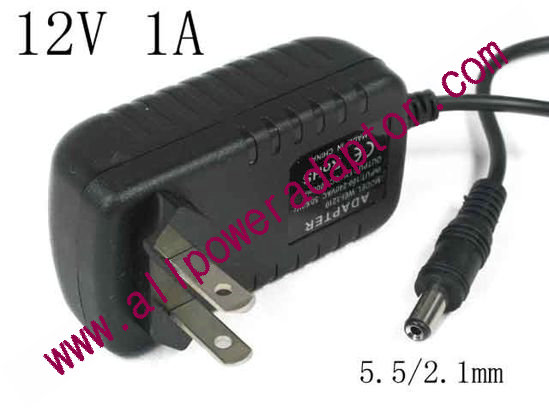 OEM Power AC Adapter - Compatible WEI-1210, 12V 1A, US 2-Pin Plug