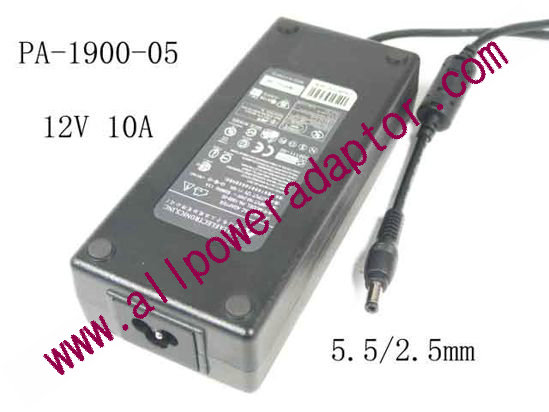 Delta Electronics PA-1900-05 AC Adapter - Compatible 12V 10A, Barrel 5.5/2.5mm, 3-Prong, PA-1900-05