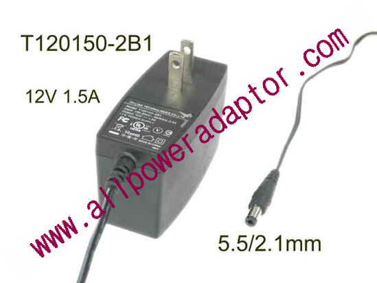 TP-Link T120150-2B1 AC Adapter 5V-12V 12V 1.5A, 5.5/2.1mm, US 2P Plug