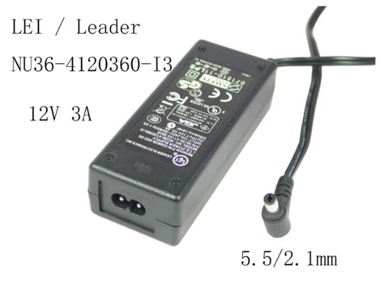 *Brand NEW*12V 3A AC Adapter LEI / Leader NU36-4120360-I3 POWER Supply