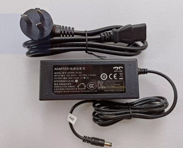 *Brand NEW*AOYUAN AY060A-ZF243 24V 2.5A AC/DC Adapter Power Supply - Click Image to Close