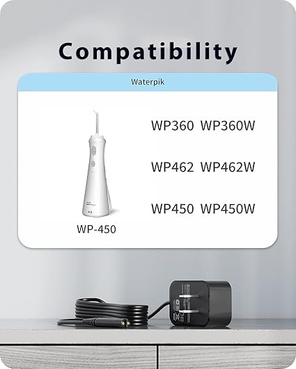 *Brand NEW*DC 3V 0.1A ac adapter Waterpik Compatible with Waterpik WP360 WP360W WP462 WP462W WP450 WP450W Wate