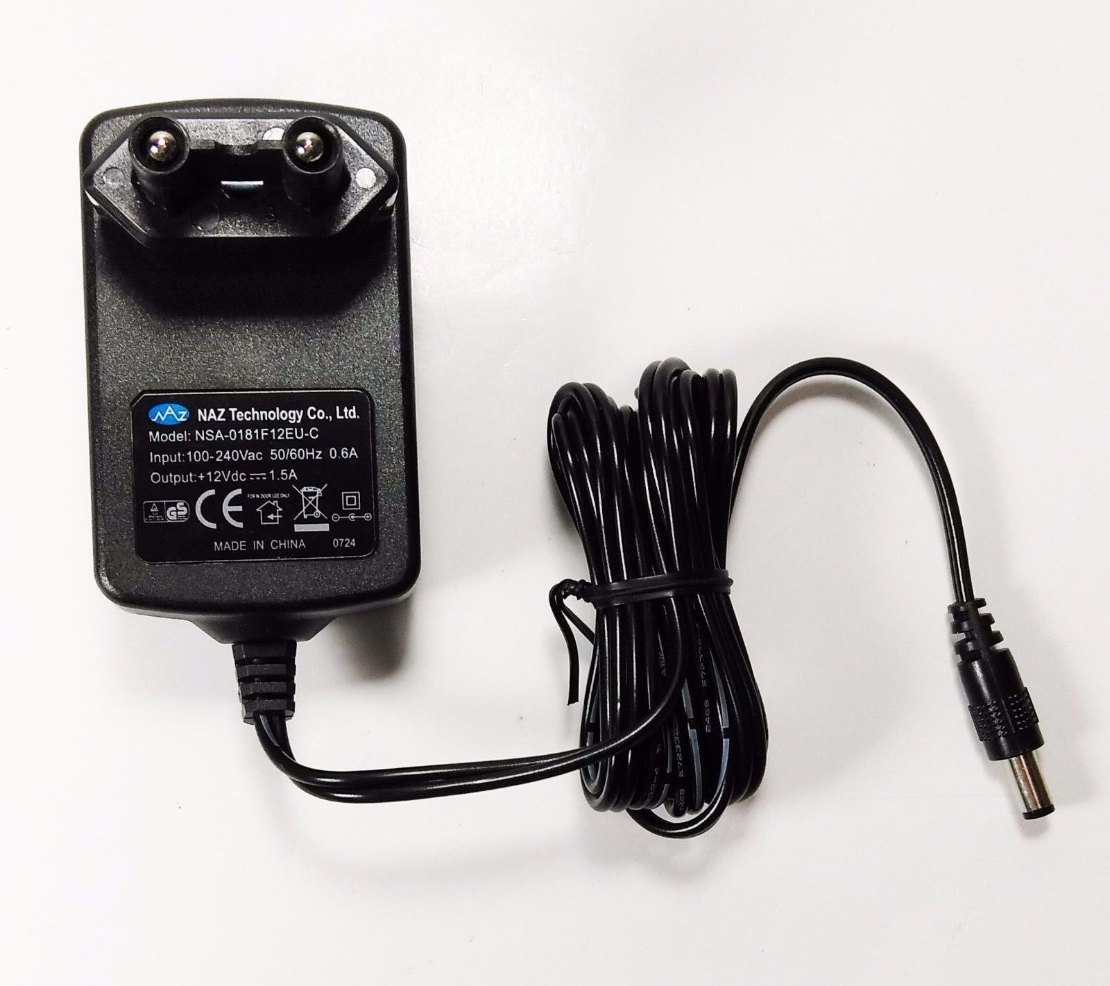 NEW 12V 1.5A NAZ Technology NSA-0181F12EU-C AC Adapter