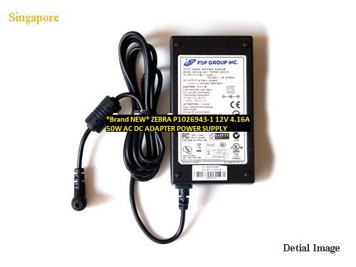 *Brand NEW* P1026943-1 ZEBRA 12V 4.16A 50W AC DC ADAPTER POWER SUPPLY