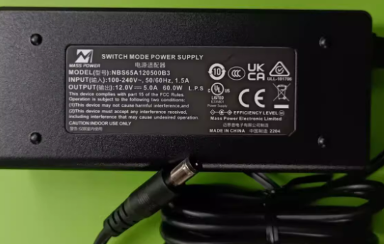 *Brand NEW*Original MASS POWER 12V 5A AC ADAPTER NBS65A120500B3 Power Supply