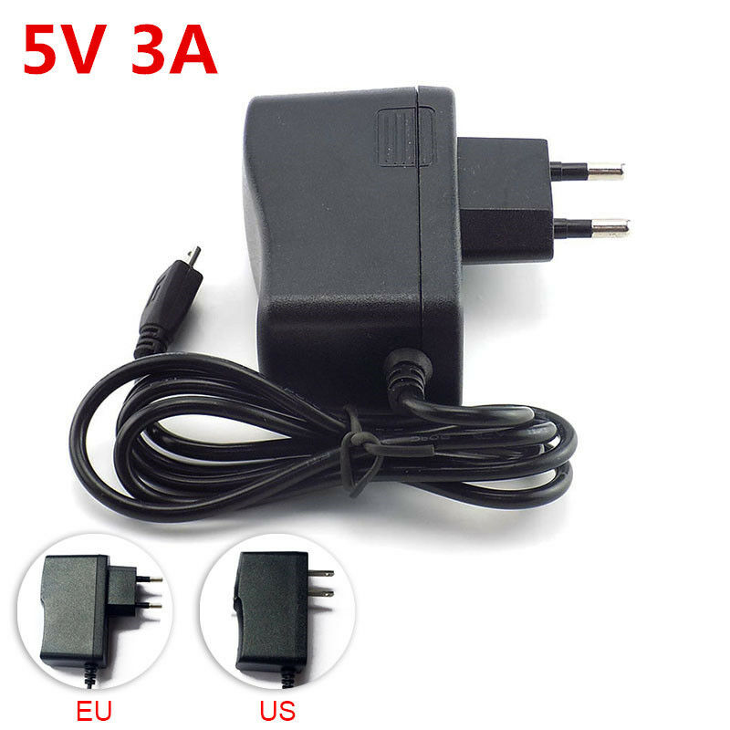 5V 3A Micro USB AC Adapter DC Wall Power Supply Charger for Raspberry Pi /Switch MPN: Does Not Apply Country