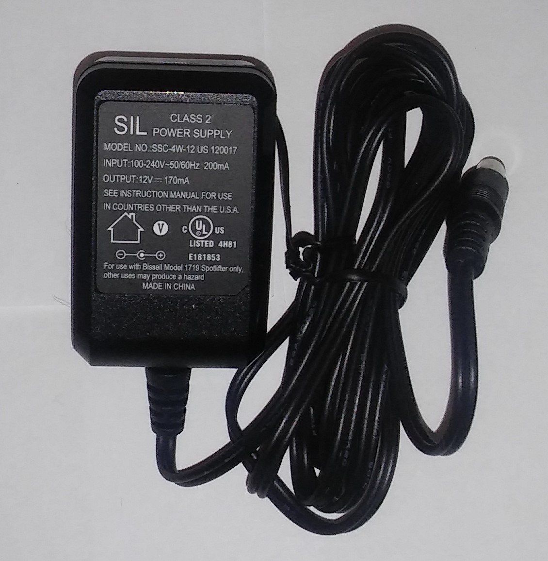 NEW 12V 170mA SIL SSC-4W-12 US 120017 AC Adapter For Classic Universal OBD II Scanner AD310 - Click Image to Close