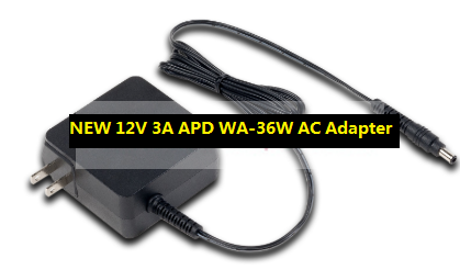 *Brand NEW*AC Adapter 12V 3A APD WA-36W