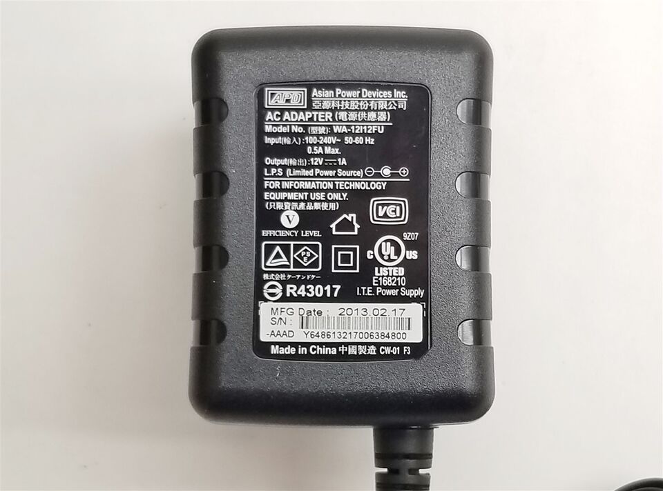 *Brand NEW*APD 12V 1A AC Adapter Asian Power Devices WA-12I12FU G-Drive GD4-2000 POWER Supply