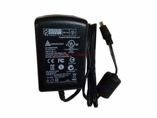 *Brand NEW*5V-12V AC ADAPTHE UNION EAST ACE018A-12 POWER Supply