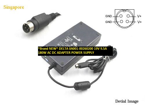 *Brand NEW* DELTA 0A001-00260200 19V 9.5A 180W AC DC ADAPTER POWER SUPPLY