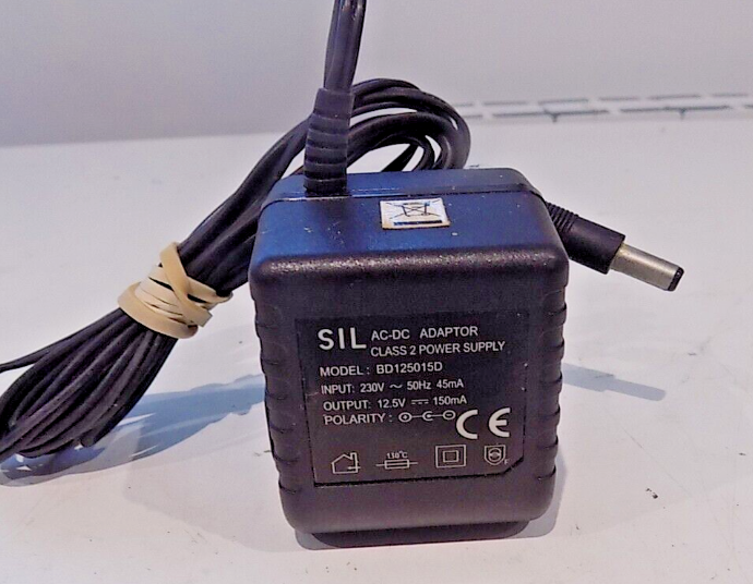 *Brand NEW*Genuine SIL BD125015D 12.5V 150mA AC DC Adaptor Tested Working Power Supply