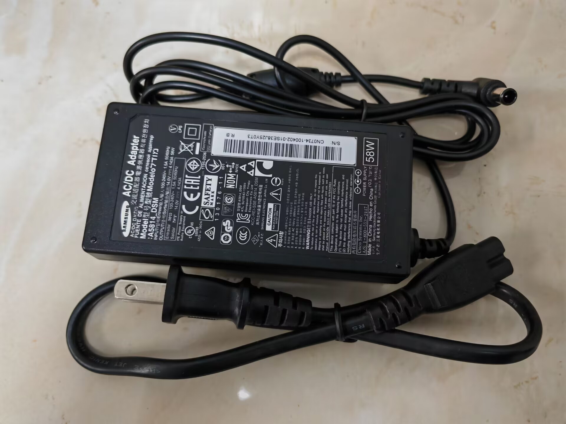 *Brand NEW* SAMSUNG A5814_DSM 14.0V 4.143A 58W AC/DC Adapter POWER Supply