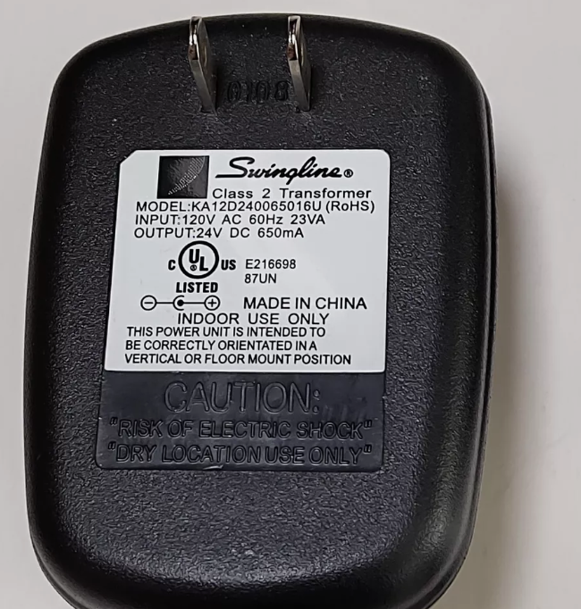 *Brand NEW*Original 24VDC 650mA AC Adapter SWINGLINE KA12D240065016U Power Supply