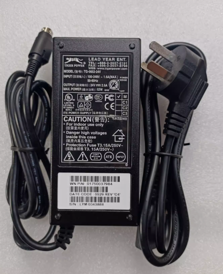 *Brand NEW*TIGER POWER TG-0652-24V 24V 2.6A AC/DC Adapter Power Supply