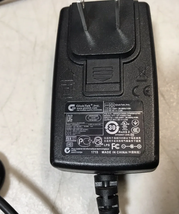 *Brand NEW*GLOBTEK 5V 2.6A AC ADAPTER GT-41052-1305 WR9QA2600LCPNRBG2763 Power Supply