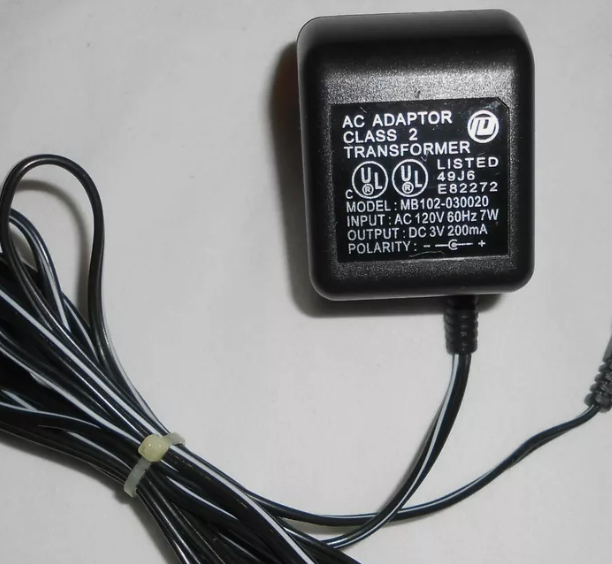*Brand NEW*3V 200mA AC/DC Adaptor MB102-030020 Class 2 Transformer Power Supply