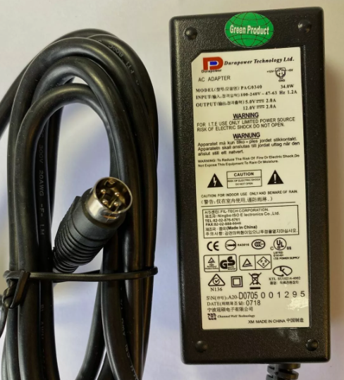 *Brand NEW*12V 2.2A 5V 2.0A AC Adaptor PAG0340 same as Lacie 706479 Sunfone AC Adaptor Power Supply