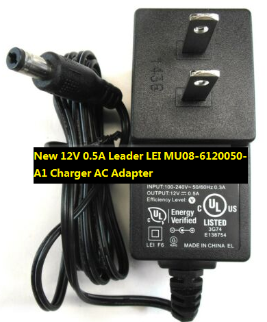 *Brand NEW* 12V 0.5A AC Adapter Leader LEI MU08-6120050-A1 Charger