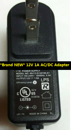 *Brand NEW* 12V 1A AC/DC Adapter Leader LEI MU12-G120100-A1 I.T.E Power Supply