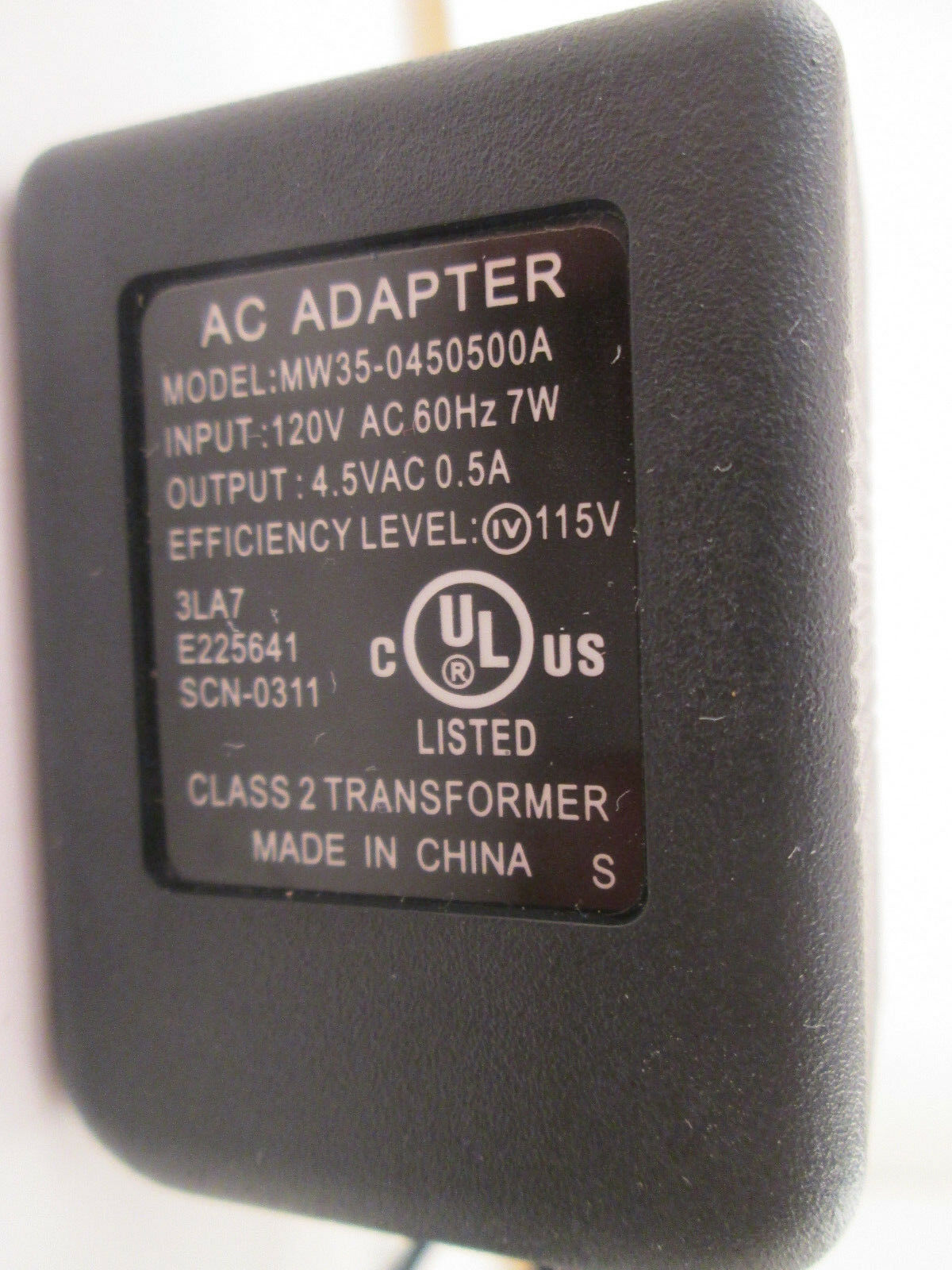 *Brand NEW*MW35-0450500A Class 2 Transformer 4.5V 0.5A Ac Adapter