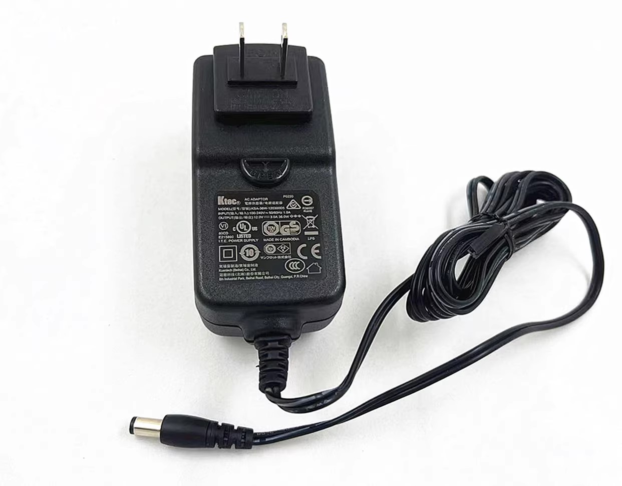 *Brand NEW* KTEC KSA-36W-12300D5 12V 3A AC/DC ADAPTER POWER Supply - Click Image to Close