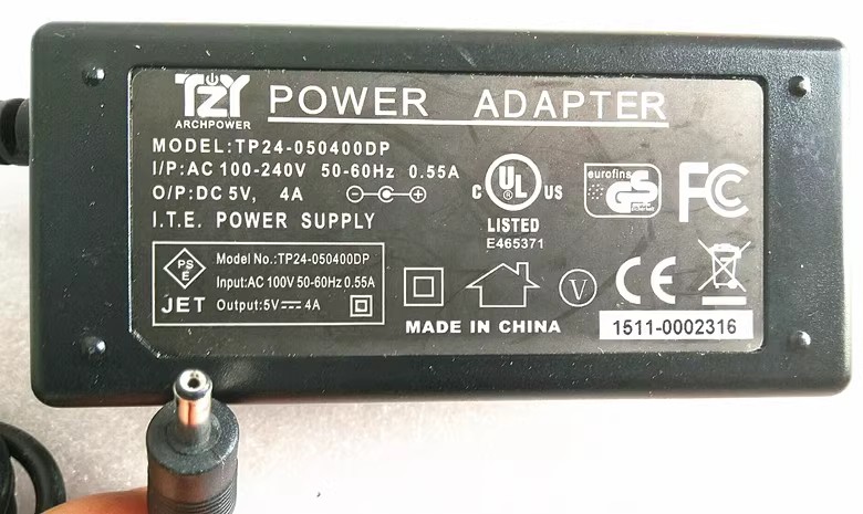 *Brand NEW*TZY TP24-050400DP 5V 4A AC ADAPTER Power Supply