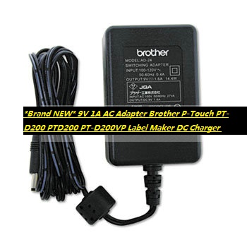 *Brand NEW* 9V 1A AC Adapter Brother P-Touch PT-D200 PTD200 PT-D200VP Label Maker DC Charger