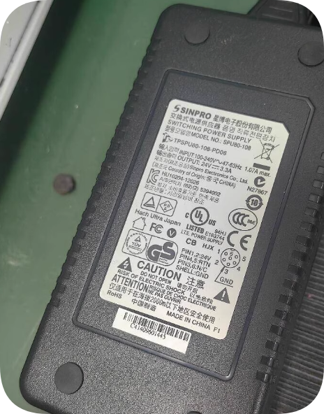 *Brand NEW* 24V3.3A SSINPRO TPSPU80B-108-PD06 power adapter round port 6-pin transformer cable