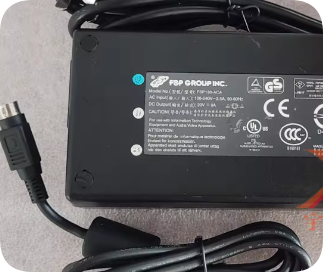 *Brand NEW*FSP 20V 9A power adapter FSP180-ACA four-pin 4-core plug charging cable 180W supply transformer
