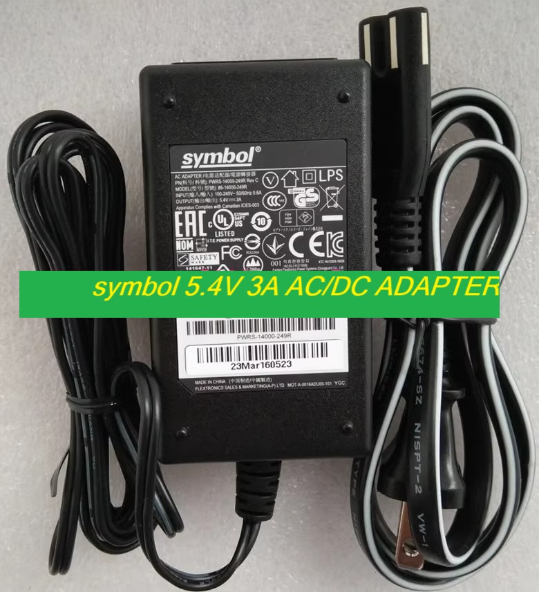 *Brand NEW*symbol 5.4V 3A AC/DC ADAPTER 86-14000-249R PWRS-14000 POWER Supply