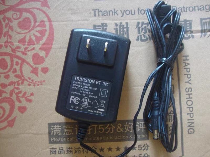 *Brand NEW* TRIVISION BT INC CGSW-1202500 TBS-122500 12V 2500mA AC ADAPTER Power Supply