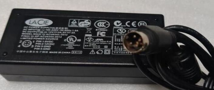 *Brand NEW*Lacie 12V 2A 5V 2A 24W/10W AC Adapter Model ACU034A-0512 4 Pin POWER SUPPLY