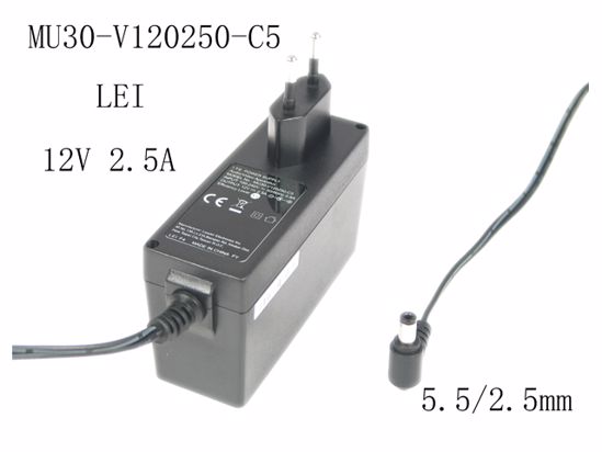*Brand NEW*5V-12V AC ADAPTHE LEI / Leader MU30-V120250-C5 POWER Supply