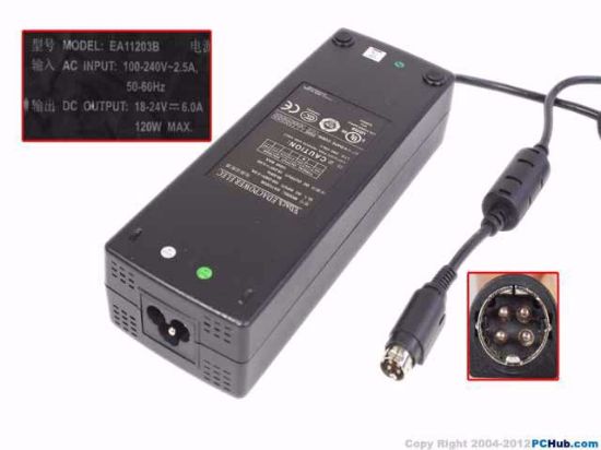 *Brand NEW* 20V & Above AC Adapter Edac Power EA11203B POWER Supply - Click Image to Close