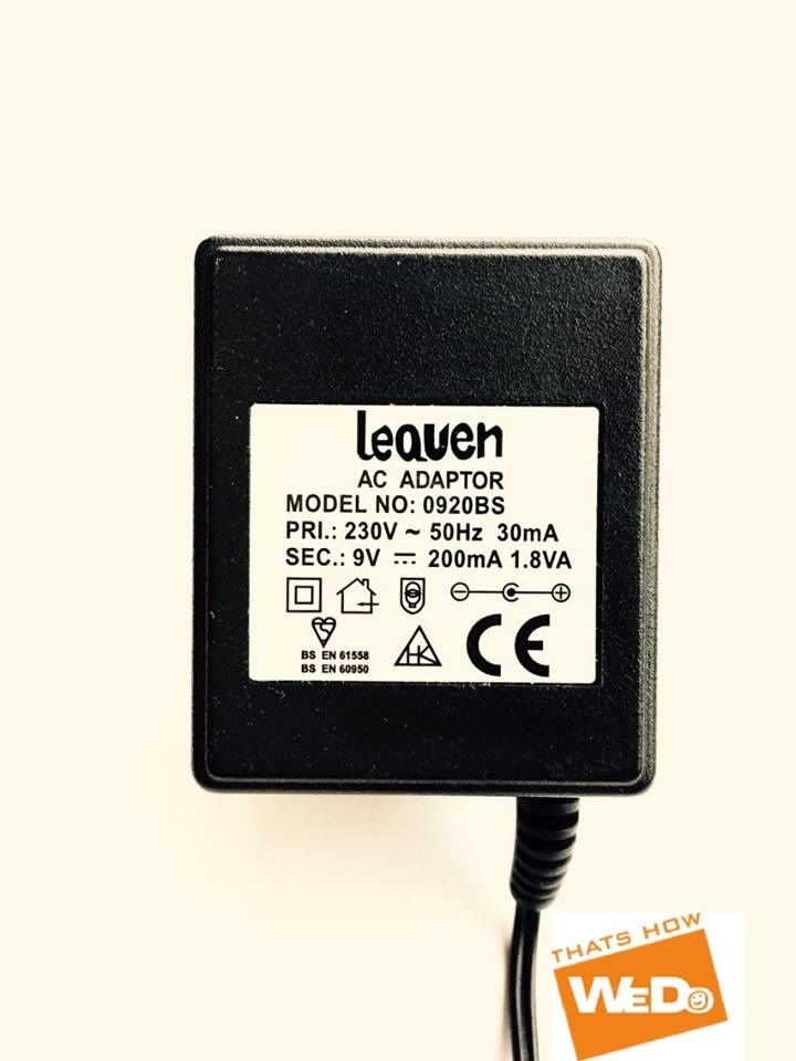 NEW 9V 200mA LEAVEN 0920BS AC ADAPTER UK PLUG
