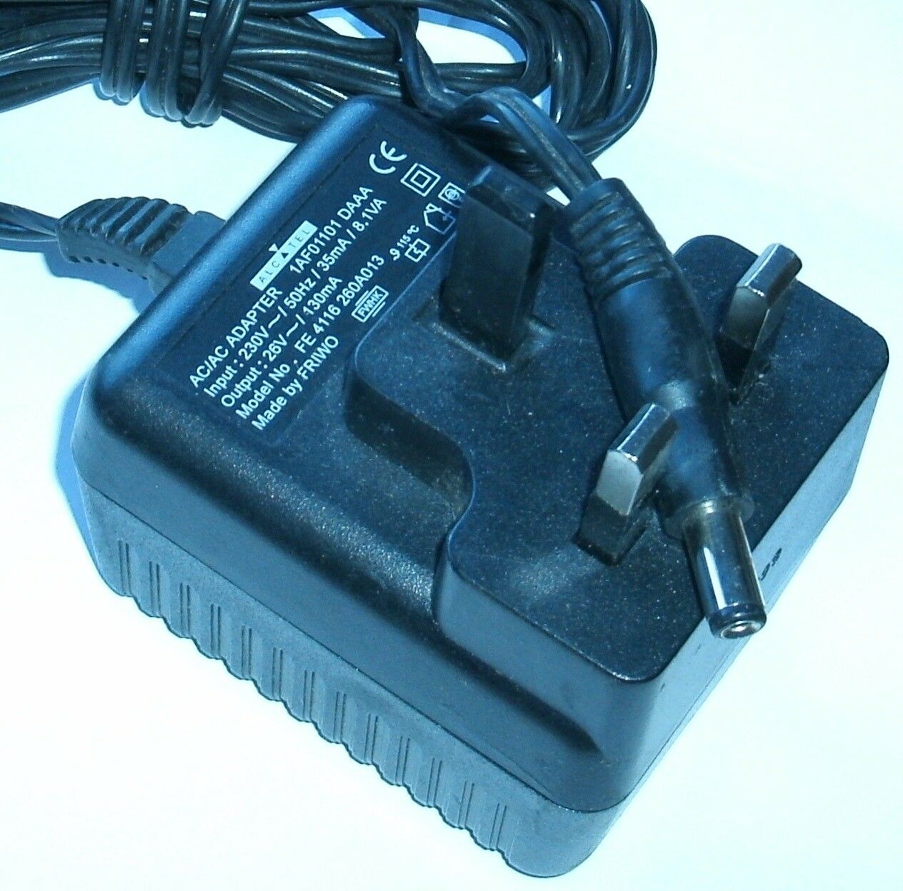 NEW 26V 130mA ALCATEL FE 4116 260A013 AC/DC ADAPTER UK PLUG 1AF01101 DAAA - Click Image to Close