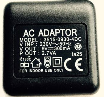 NEW 9V 300mA 3515-0930-4DC Ac Adapter