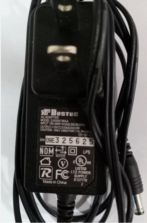 *Brand NEW* Bestec EA0061WAA Output: 12V AC 0.5A AC Adapter 10mm x 5mm coaxial plug Power Supply