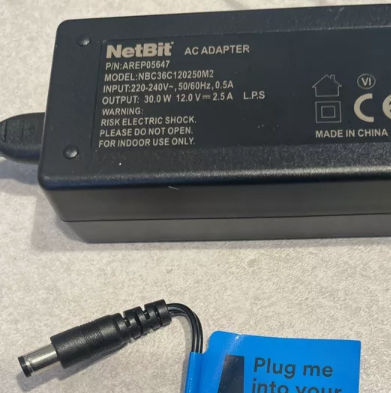 *Brand NEW*NetBit 12V 2.5A 30W AC Adapter NBC36C120250M2 Power Supply