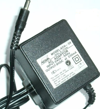 NEW 8V 230mA Noma ACH-3X Ac Adapter - Click Image to Close