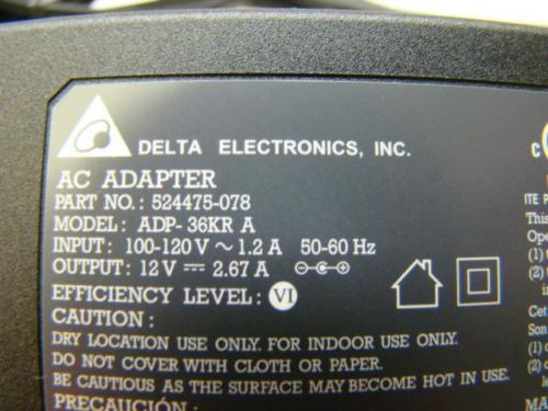 NEW 12V 2.67A Delta ADP36KR A AC/DC Adapter