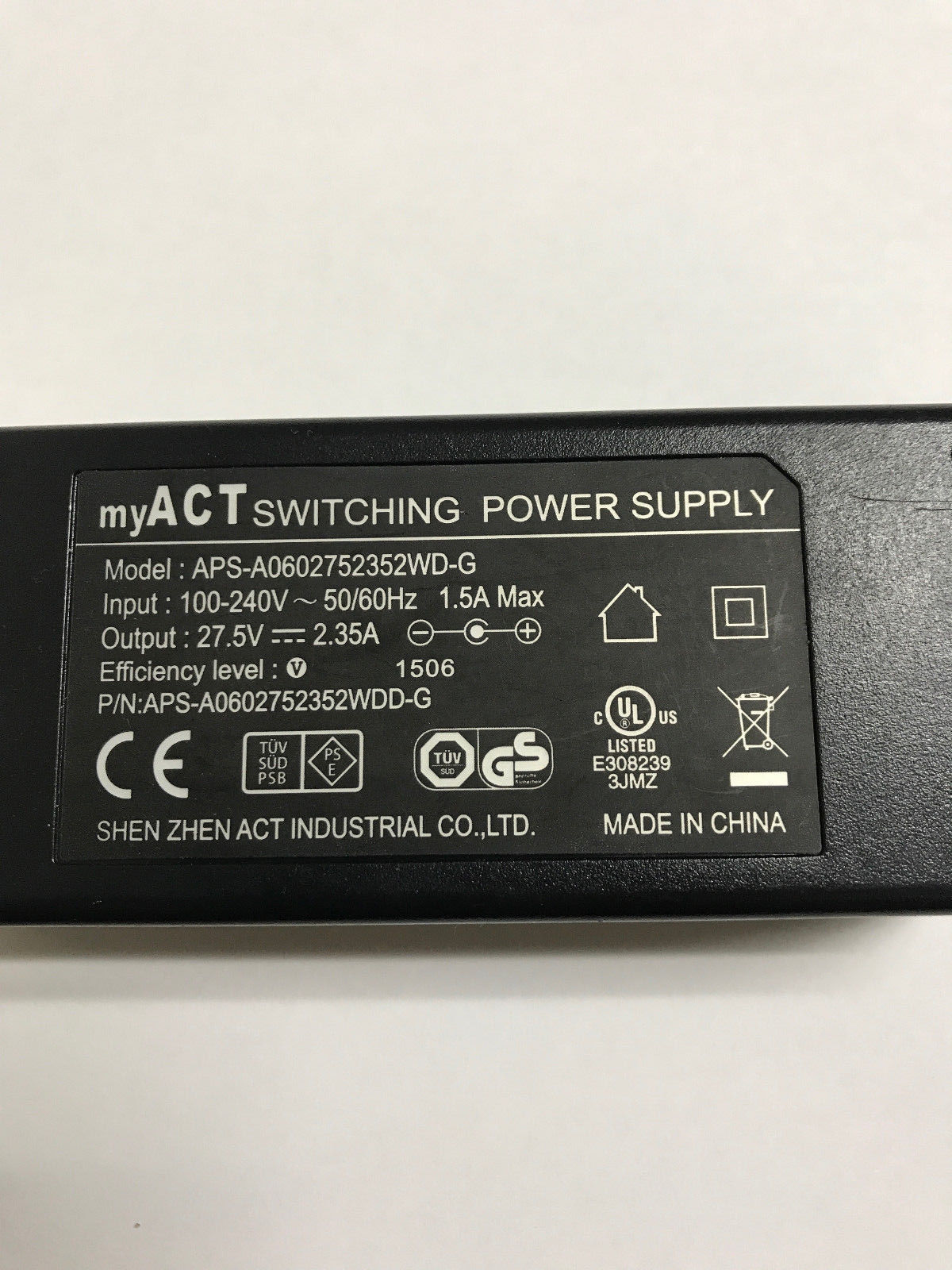 NEW 27.5V 2.35A MyACT APS-A0602752352WD-G switching Power AC Adapter For Samsung Soundbar HW-650