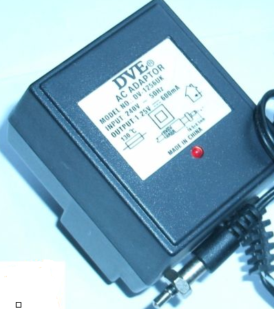 NEW 1.25V 600mA DVE DV-1256UK AC ADAPTER