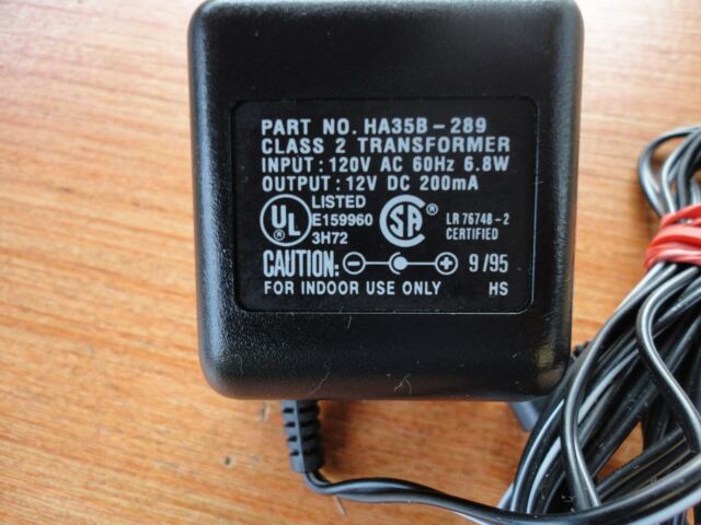 New 12V 200mA HA35B-289 Class 2 Transformer Power Supply Ac Adapter