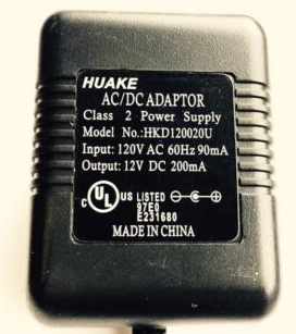NEW 12V 200mA HUAKE HKD120020U AC/DC Adaptor US PLUG